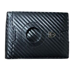 TRAVANDO Carbon Fiber Money Clip Wallet RFID Front Pocket Men Black AirTag Spot
